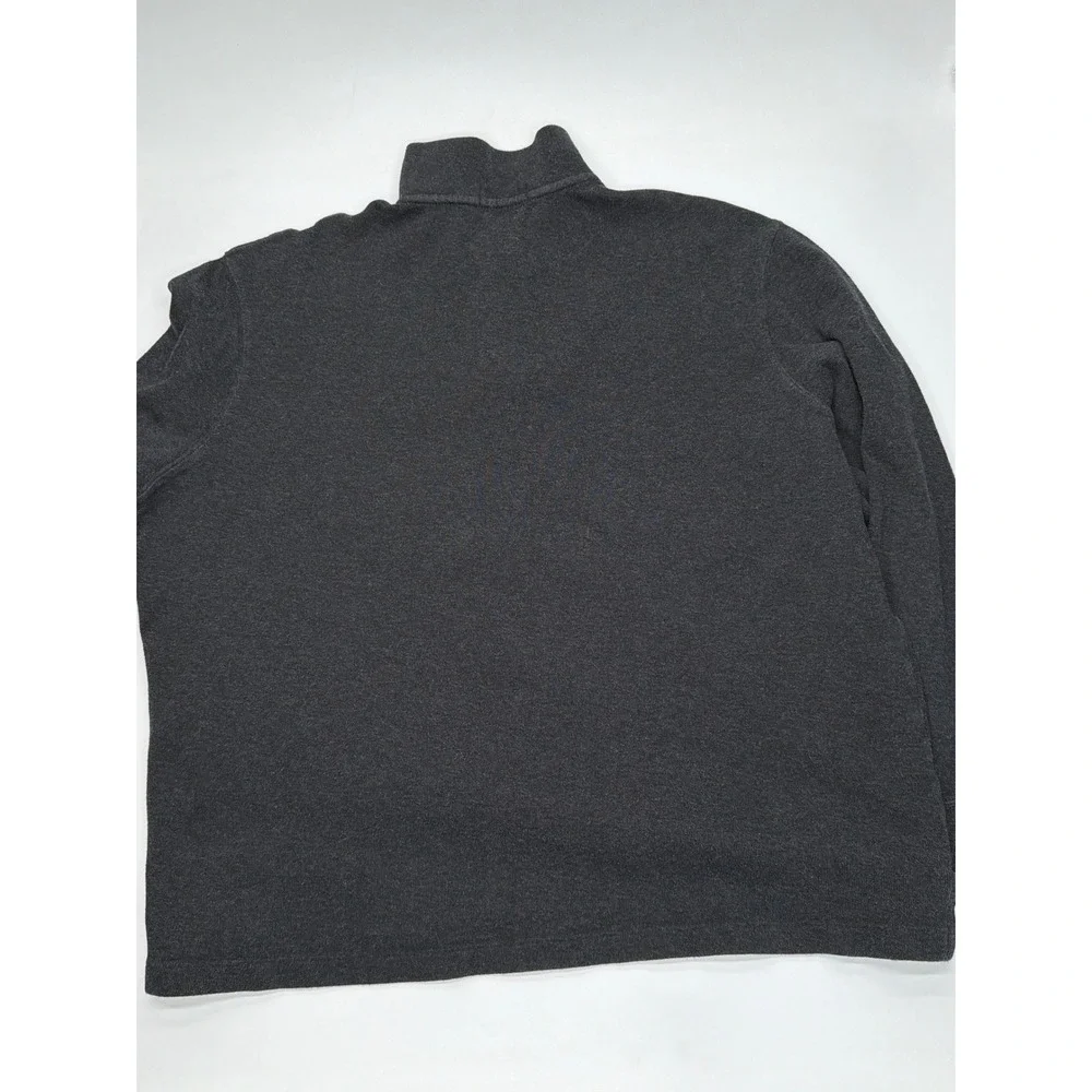 Polo Ralph Lauren Mens XL‎ Estate Rib Quarter Zip Pullover Charcoal Gray Cotton